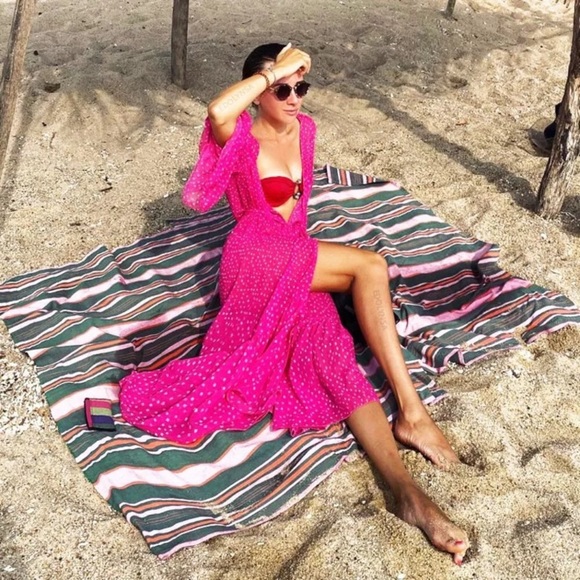 New! Berry Ruffle Kimono/Cover-Up - Picture 6 of 12